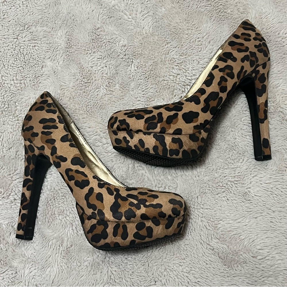 Leopard Print Platform Heels